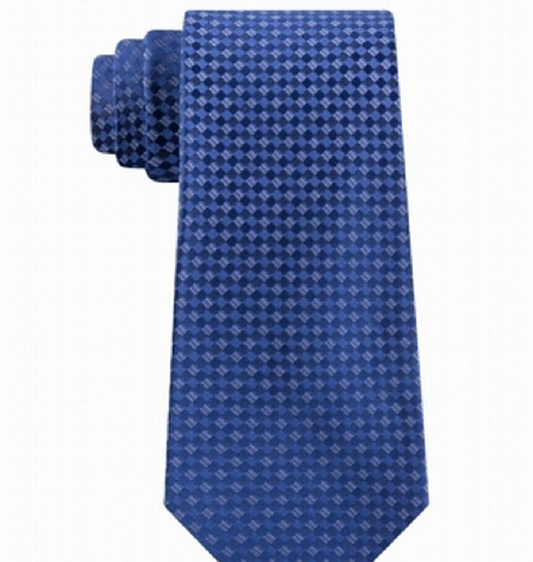 Kenneth Cole Reaction Men's Micro Checkerboard Slim Tie Navy Size Regular